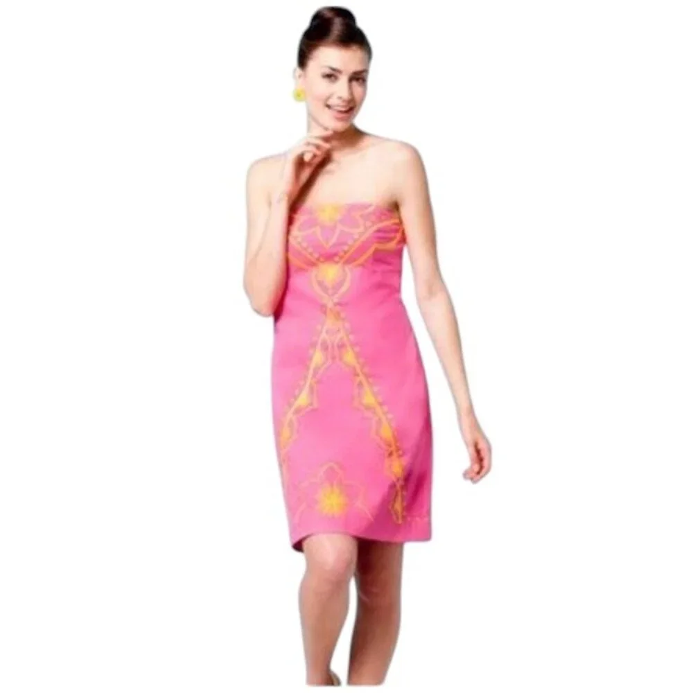 Lilly Pulitzer Bowen Embroidered Dress, Hotty Pink